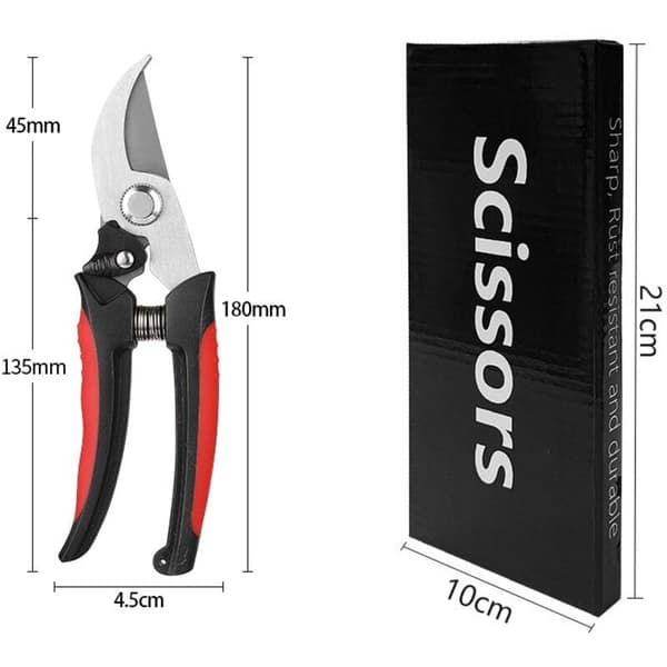 Stainless Steel Garden Pruning Shears for Fruit and Bonsai, Sharp Blades, Comfortable Hand Cutting Tool