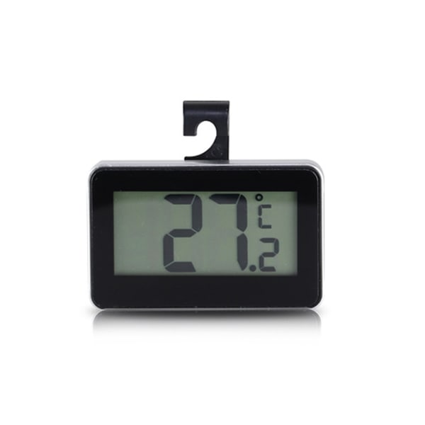 Vattentät elektronisk hushållstermometer med hög precision Kylskåpstermometer Fryslarmkroktermometer (svart)