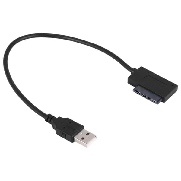 PC USB-adapter 6P+7P CD DVD Rom SATA til USB 2.0-konverter Slimline Sata 13-bens drevkabel til PC bærbar computer