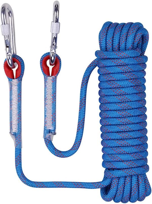 Statiskt säkerhetsklätterrep 10 mm 20 meter klätterrep, brandräddningsfallskärmsrep, flyktrep, rappellrep