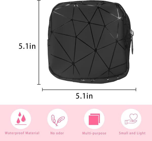 Taske til hygiejnebind, menstruationskop, pigerejsegeometri