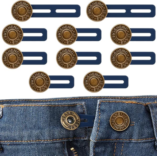 10-pack Byxförlängare, Midjeförlängare för Kvinnor och Män, Bältesförlängare