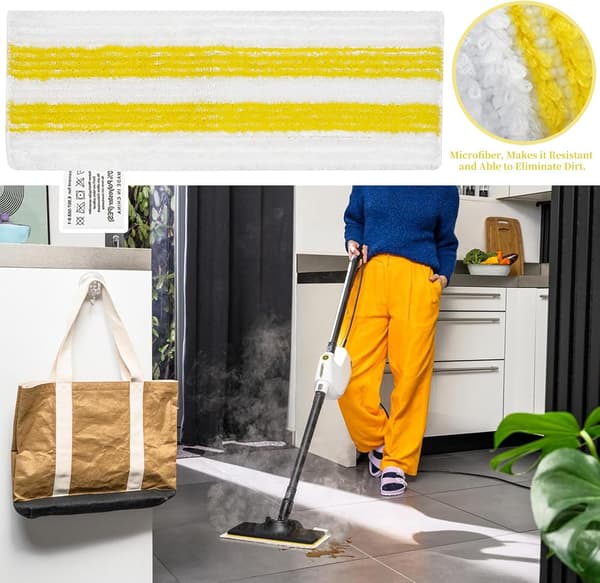 4-pack påfyllningar för Kärcher EasyFix ångmoppdynor, påfyllningssats, för Kärcher EasyFix SC 2, SC 3, SC 4, SC 5 mikrofiberduk (4 dukar)