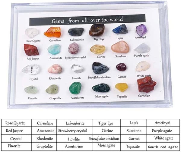 24 stk. Adventskalender Mineralsten Jule-nedtællingslegetøj Krystal Gem-samlinger Gaver til Børn Boks Box