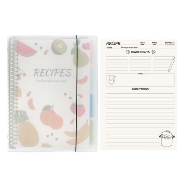 DIY Recept Journal - Tom Receptbok Pärm för Matlagning Hemma, 80 Sidor