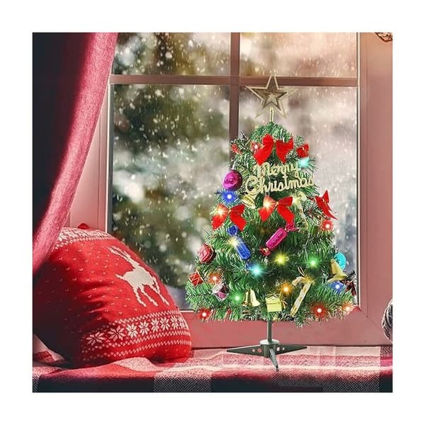50 cm Christmas Trees, Mini Trees and Artificial Tree Decorations for Table, Desk, Home Decor (Christmas Tree)