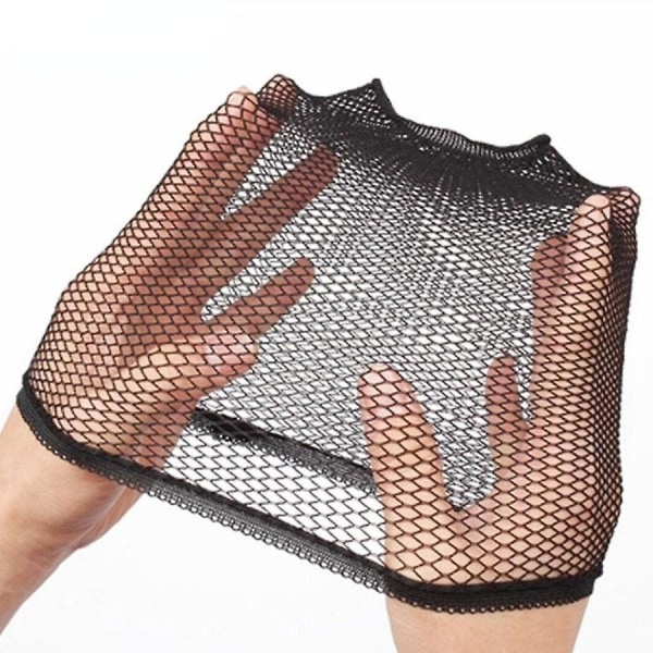2 stk. Paryk Strækbar Elastisk Hårnet Snood Paryk Hætte Cool Mesh Cosplay Sort Farve Fiskenet