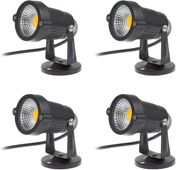 1 pc Cob LED 5W Spotlight Adjustable Garden Lighting Patio Lighting, 4000k, Warm White