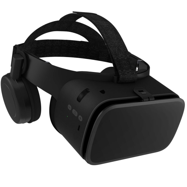 3D Virtual Reality VR-hodesett, VR-brillebriller med Bluetooth-hodesett, 3D Virtual Reality-briller for iPhone/Samsung Movies and Games Com