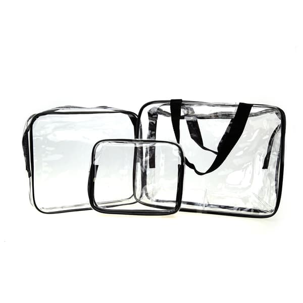 3-pak Gennemsigtig Toilettaske Makeuptaske transparent