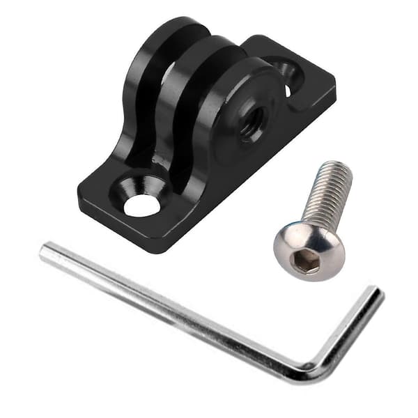 Low Angle Mount Surfboard Surface Flat Fixed Base CNC Aluminum For Gopro 8 7 6 5 Sjcam Sj5000 Xiaoyi Action Camera Accessories (Black)