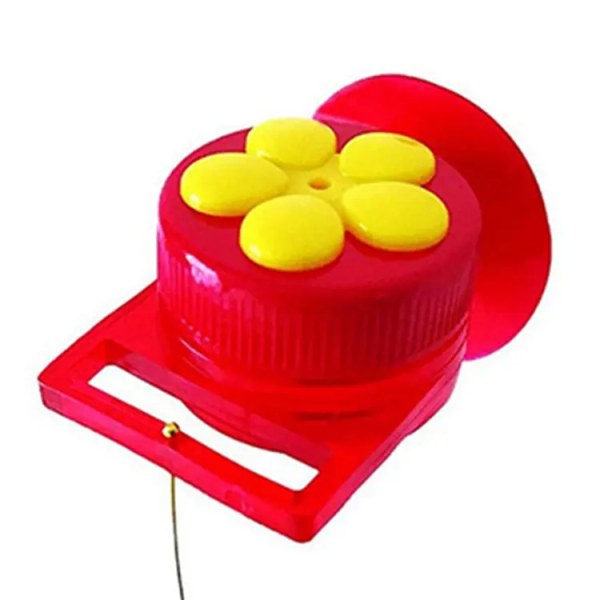 Handhållna kolibrimatare för utomhusbruk, kolibrimatare med sugkoppar, 4-pack, gul, röd