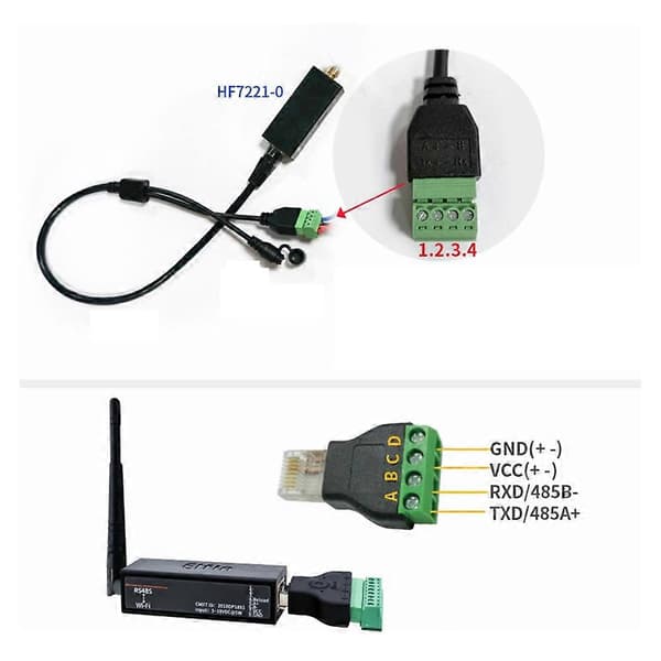 Seriell port RS485 til WiFi-enhetsservermodulomformer Elfin-EW11A-0 Modbus-protokoll dataoverføring via WiFi