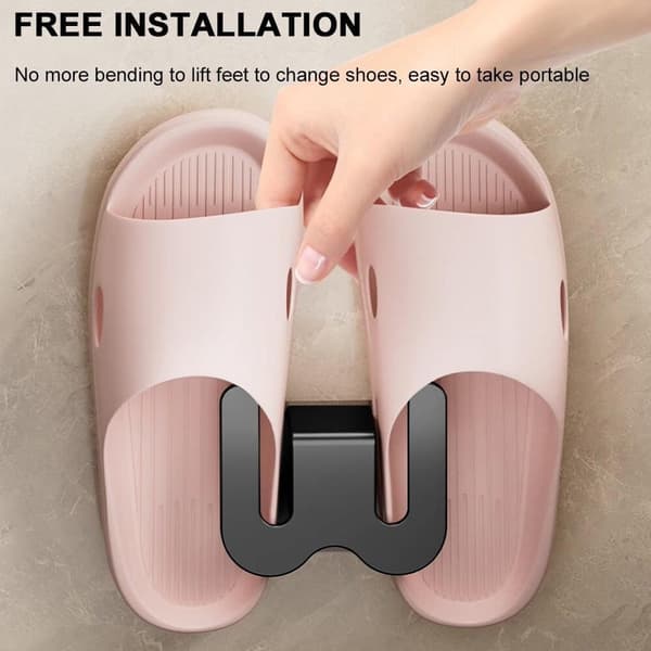 Shoe Storage - 3 Pieces - Shoe Stacker - Shoe Holder - Hanging Shoe Rack - Slipper Storage - Shoe Rack - Hooks - Space-Saving - Wall-Mounted