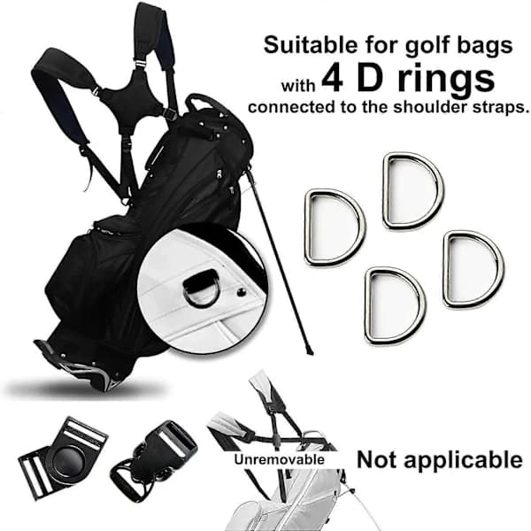 Bärbar Golf Axelrem Golfbag Rembyte Komfort Axel Justerbar Rem Golfbag