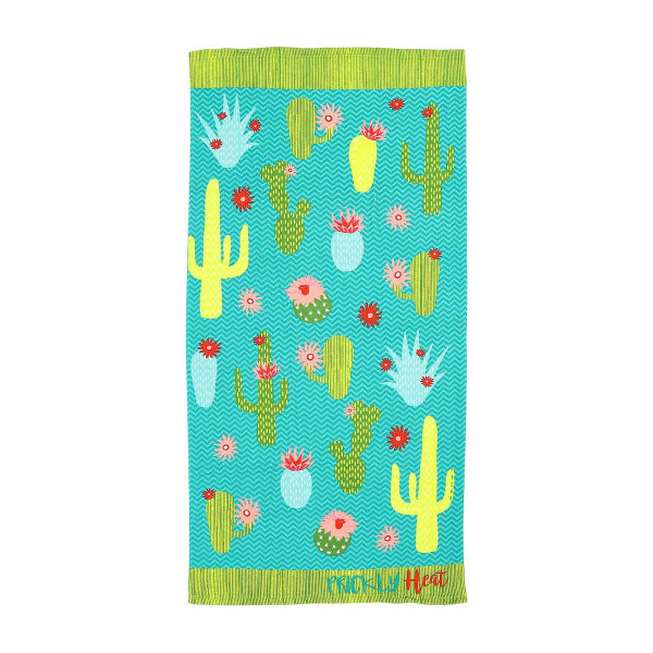 Campinghåndklæde mikrofiber ansigtsklude mikrofibertørrende vaskeklud Flamingo strandhåndklæde Quick Dry Ba Cactus 150X70CM