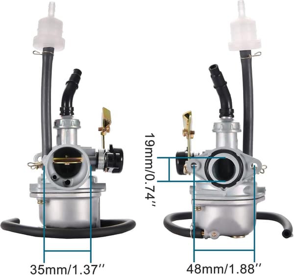 PZ19 19mm Carburetor Replacement with Cable Choke for 90cc 110cc 125cc ATV Dirt Bike Go Kart