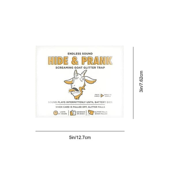 ENDLESS SOUND HIDE & PRANK SCREAMING GOAT GLITTER TRAP Creative Card, Prank (FMY)