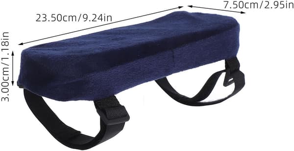 2 mørkeblå armlænspuder i memoryskum til gaming- og kontorstole, ergonomiske armlænsbeskyttere