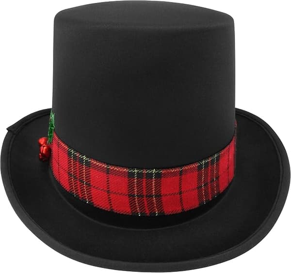 Snemand Tophat med Ternbånd Kristtorn og Bær - Jule Grim Sweater Fest Hatte - Caroler Kostume Tophat - Trætop