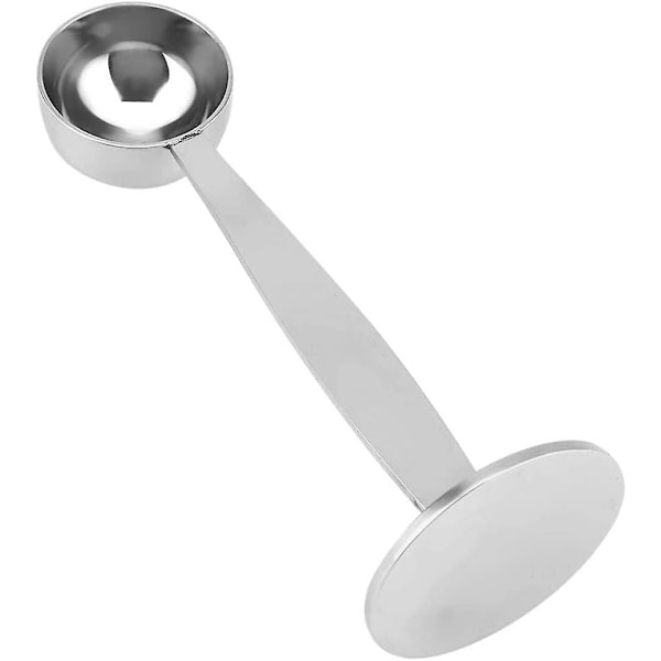 2-i-1 Kaffesked Tamper i Rostfritt Stål, Espresso hållare, Kaffemått, Teverktyg, Tampningsmått för Kryddor