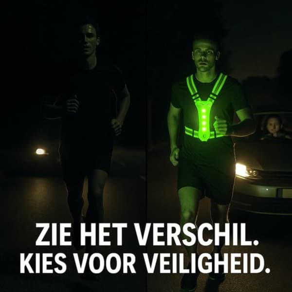 Running Vest with Lights Rechargeable LED Front and Back One Size Yellow