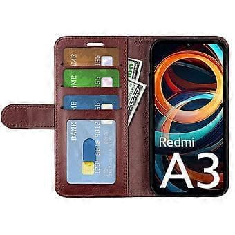För Xiaomi Redmi A3 4G/Poco C61 4G Fodral Läder Plånbok Folio Mobilskal Stil D Style D