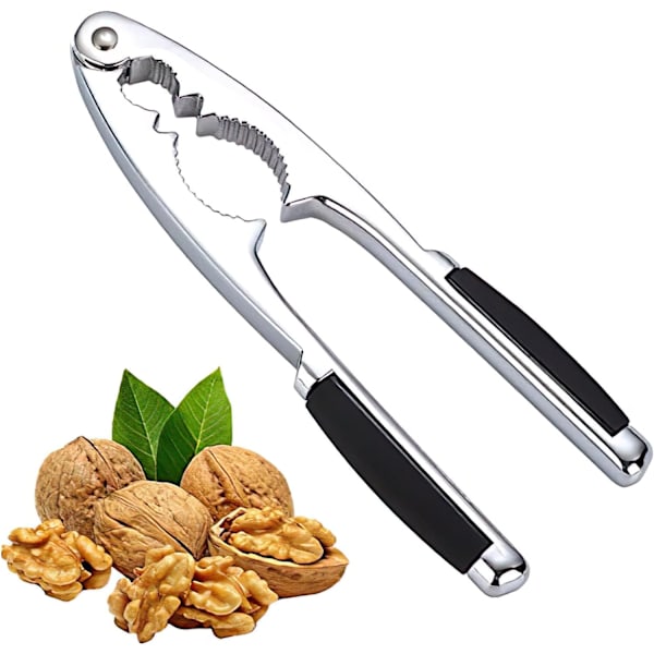 Nutcracker, Heavy Duty Nut Cracker with Anti-Slip Handle, Stainless Steel Nutcracker
