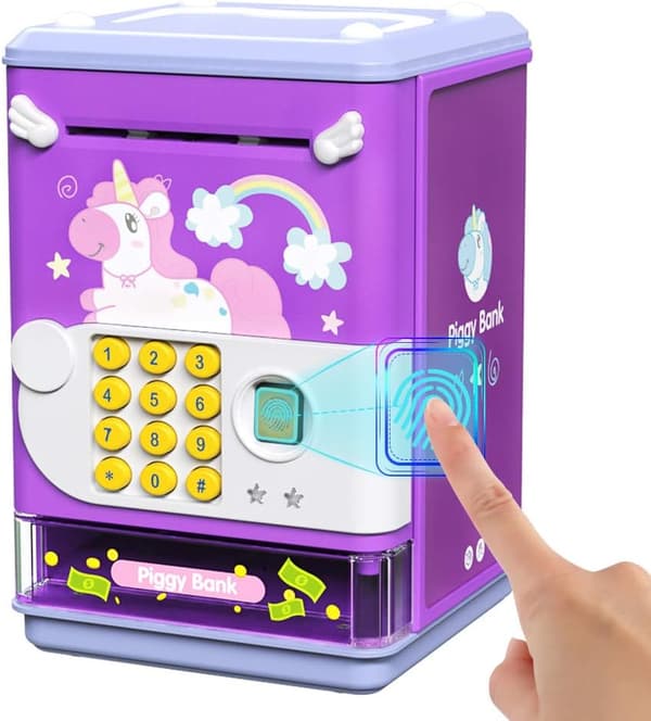 Elektroninen säästöpossu - (Violetti ladattava versio) Mini dist