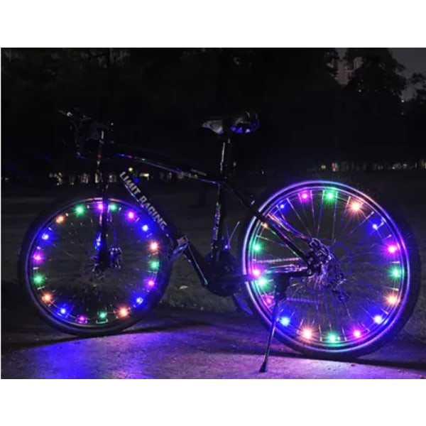 2-däckspaket LED cykelhjulsljus med batterier ingår! Bli ljusare och synligare från alla vinklar för ultimat säkerhet och stil