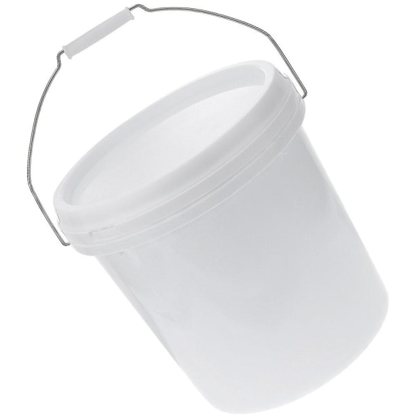 Behållare Lock Gallon färghink 1,5 gallon hink Handhållen plasthink Färghinkbehållare White 20.8X20.8cm