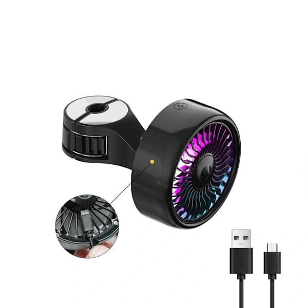 Bil Køleventilator Bilventilator SØLV Sølv[XJ]
