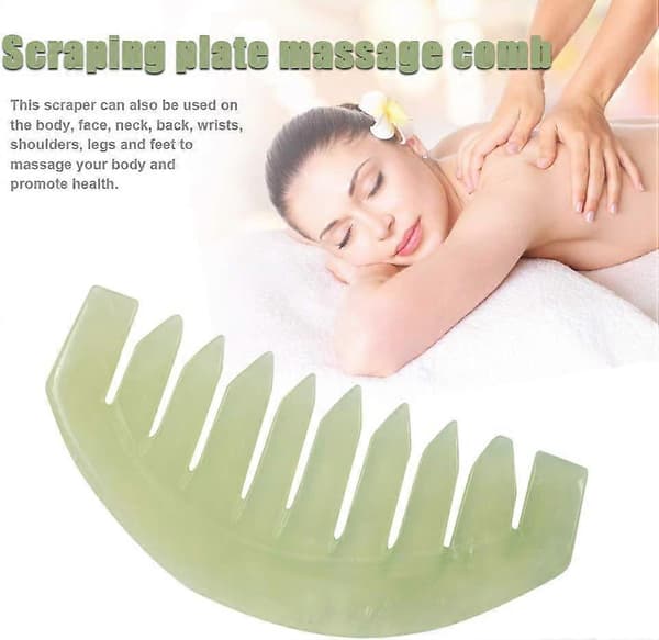 Jadesten Massagekam Traditionel Naturlig Jade Massager Akupunktur Hovedterapi Triggerpunktbehandling