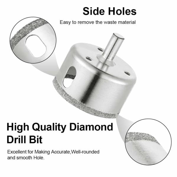 10-pack diamantborrar, set för glas kakel keramik