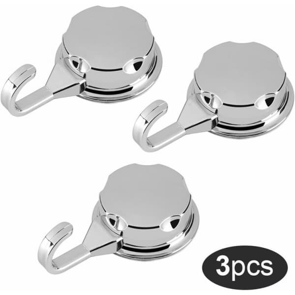 Triple Vacuum Suction Cup Hook Towel Hook ABS Wall Hanger Home Ba