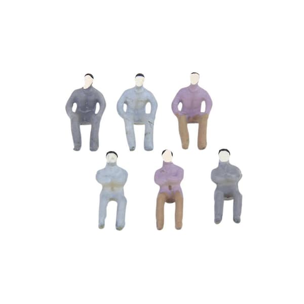 300x Painted Model Train Seated People Passenger Figures 1:100 TT Scale