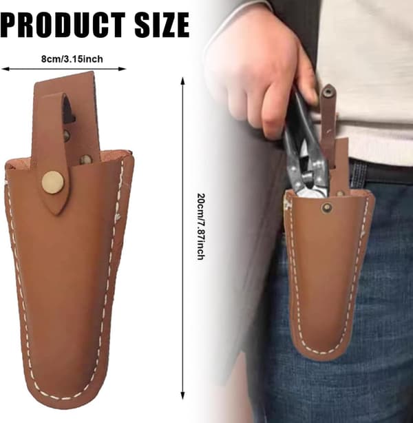 1 pc. pruning shear case, leather sheath, leather hand pruner sheath pouch for garden tools scissors