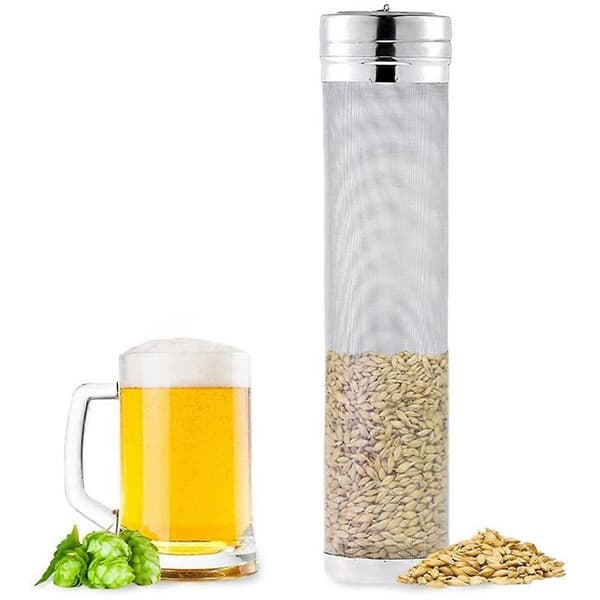 3X Öl Dry Hopper Filter, 300 mikrometer net humlesilpatron i rustfrit stål Sølv Silver