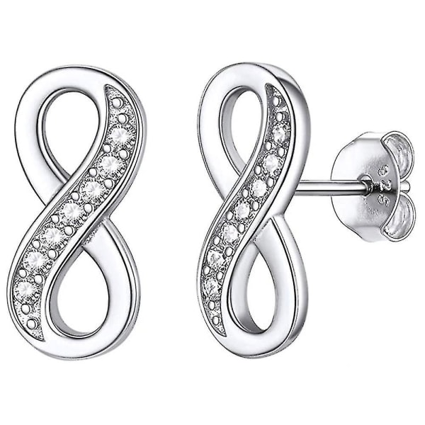 Sterling Silver Infinity Figure 8 Bead Drop Earringssilver