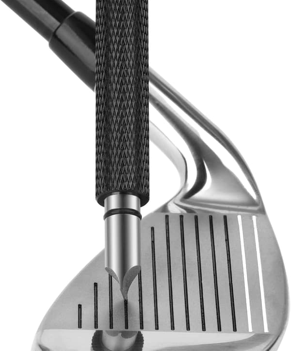 Golf Club Groove Sharpener, Regrooving Tool and Cleaning Tool for Wedges and Irons - for Optimal Backspin.