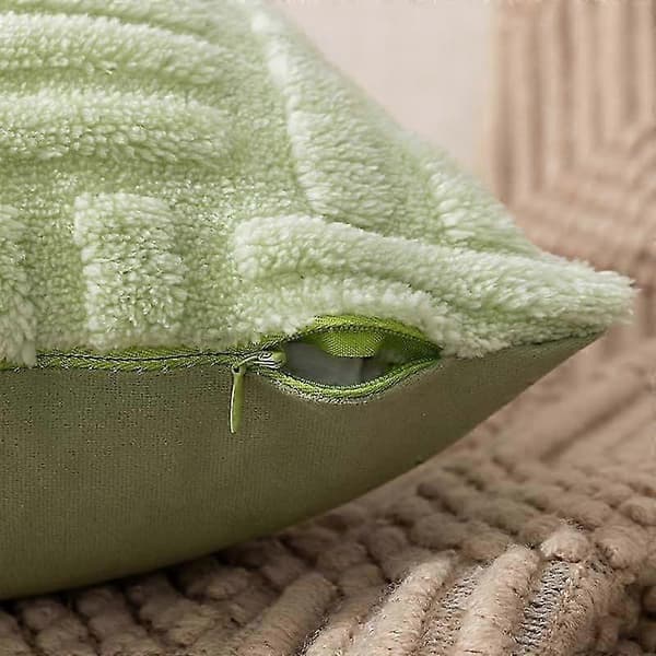 Snowflake Fleece Pillowcase Solid Color 45x45 cm Leather Pink One Piece [DB]