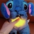 Beroligende Stitch plysdyr, angstlindrende Stitch, rytmisk åndedrætsbevægelse til sovende børn og voksne, blå blue