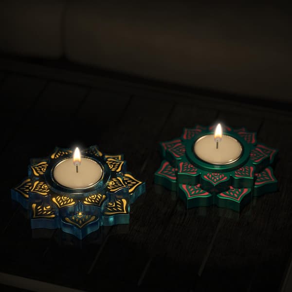 Lotus Lysestake Epoksy Støpeform for Pyntebeholder Hjem
