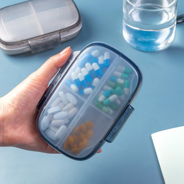 Pilleæske - Stor Kapacitet Pille Organiser 7 Dages Pilleæsker Bærbar Æske Rejsebeholder Fugtsikker Medicinæske Pille Organiser