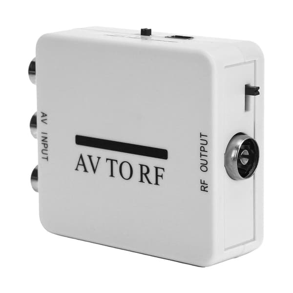 Videokonverterer Mini Lydadapter TV-forsterker RCA AV CVSB til RF 67.25 MHz 61.25 MHz