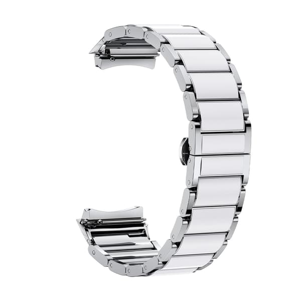 Compatible with Huawei WATCH 5 42mm Ceramic Metal Bracelet - Replacement Strap with Specially Designed Interface Silver Silver Silver