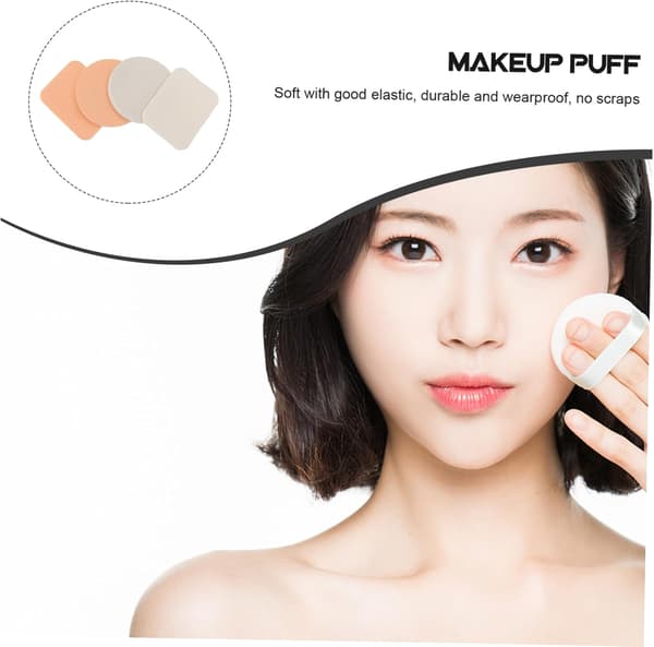 20 stk. elastiske pudderkvaster hudvenlige makeupsvampe våde tørre applikatorer til blush concealer blandet stil
