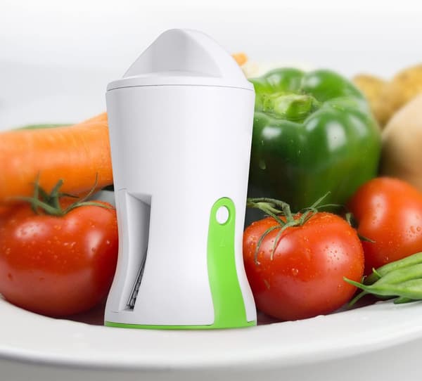 Manuell spiralformet kutter for å kutte grønnsaker, spiralizer, rivjern, egnet for squash, gulrøtter og agurker (hvit og grønn)