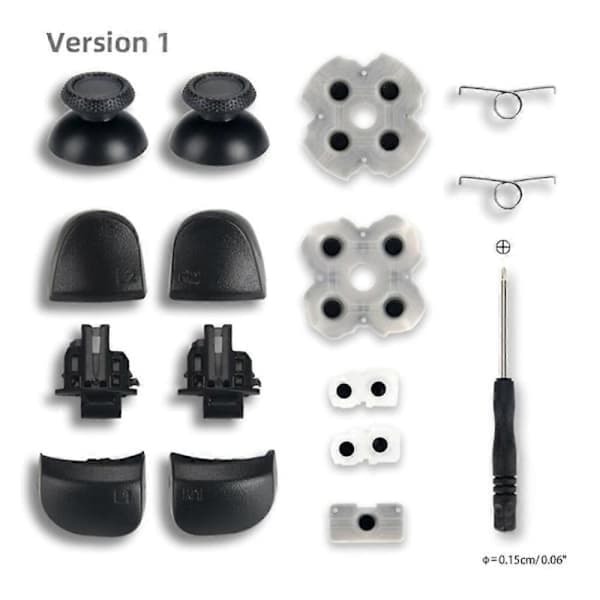 Ledande gummi L1 R2 Trigger för PS5-kontroller Spelknapp med 2 fjädrar