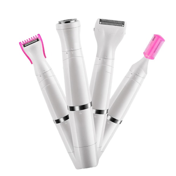 1 stk 4 i 1 Elektrisk Barbermaskin Privat Armhule Barberingsenhet Kroppshår Trimmer Skjønnhetsmaskin (hvit)Whi White 14x5cm
